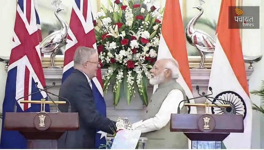 ऑस्ट्रेलिया के पीएम अल्बनीज के सामने पीएम मोदी ने उठाया ऑस्ट्रेलिया में मंदिरों पर हुए हमलों का मुद्दा - Panchayat Times