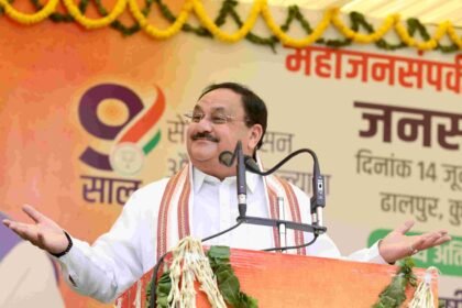 कुल्लू में जनसभा को संबोधित करते हुए नड्डा बोले- भारत का विरोध करने वालों को विदेशों में गले लगा रहे कांग्रेस के युवराज- Panchayat Times