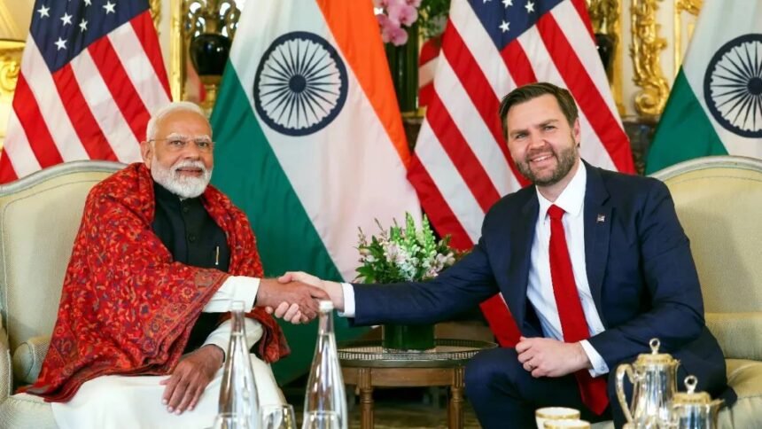 US Vice President J D Vance and Narendra Modi